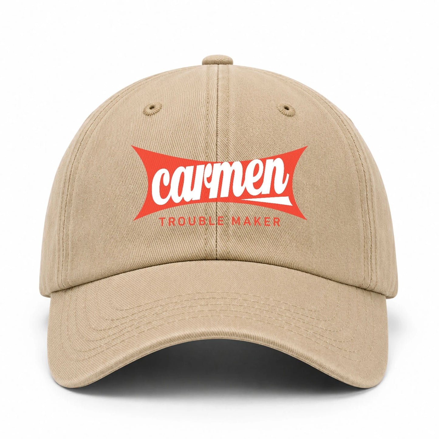 Trouble Maker Red Logo Washed Cap CARMEN 13K1 C78PF