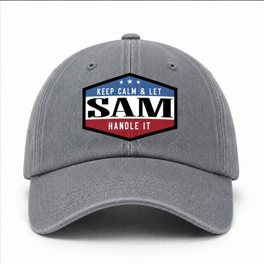 Keep Calm & Let Your Name Handle It Washed Cap SAM 13K1 C87PF