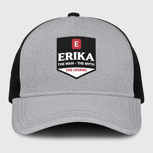 The Man The Myth The Legend Gray Mesh Cap ERIKA 13K1 C189PF
