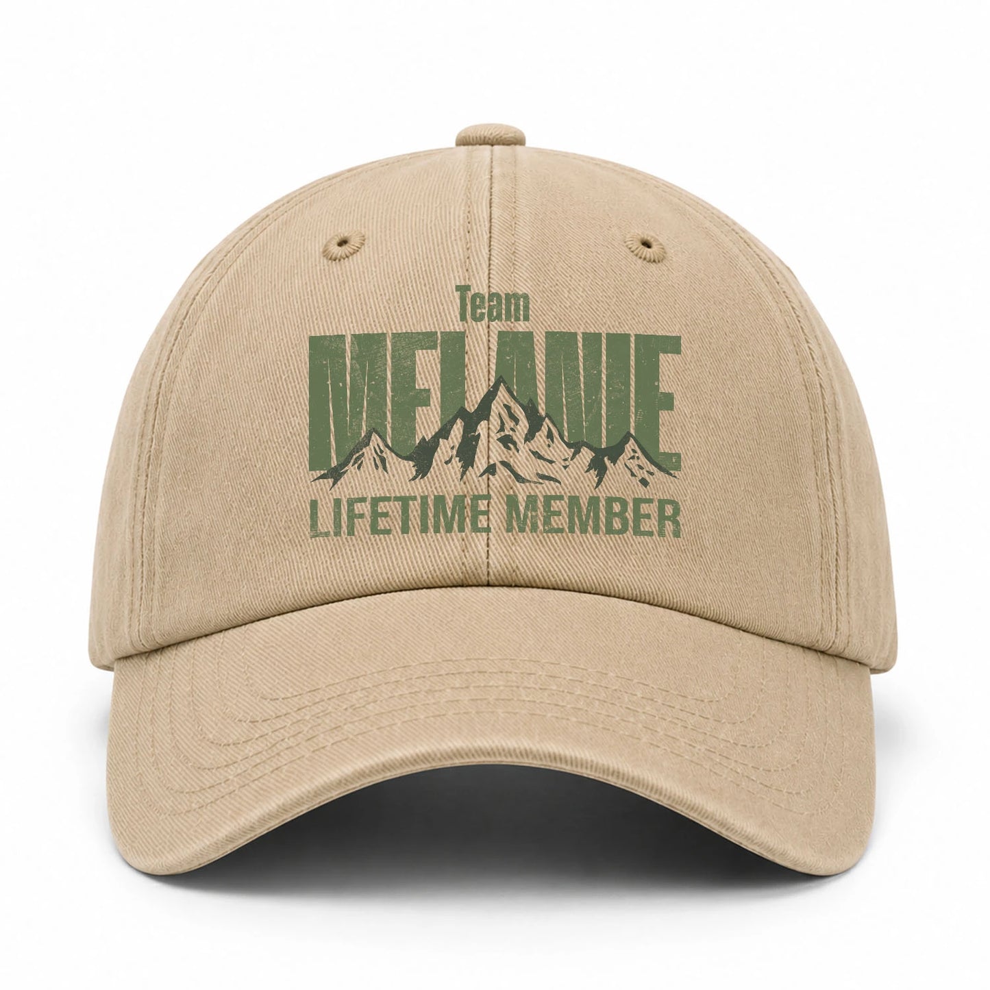 Team Your Name Lifetime Member Mountain Cap MELANIE 13K1 C58PF
