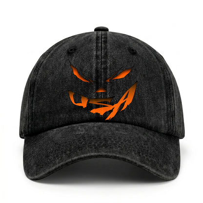 Stay Hungry Pumpkin Chasing Ghosts Funny Washed Cap LISA 13K1 C101PF