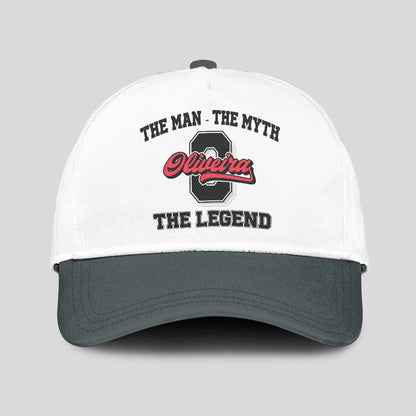 The Man The Myth The Legend Custom Initial Letter And Name Cap OLIVEIRA 13K1 C38PF
