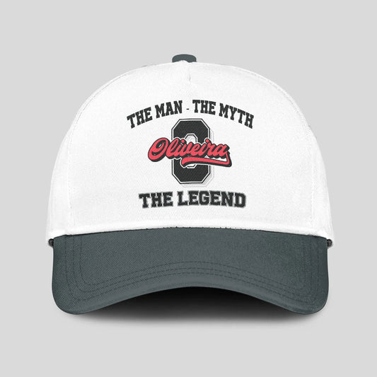 The Man The Myth The Legend Custom Initial Letter And Name Cap OLIVEIRA 13K1 C38PF