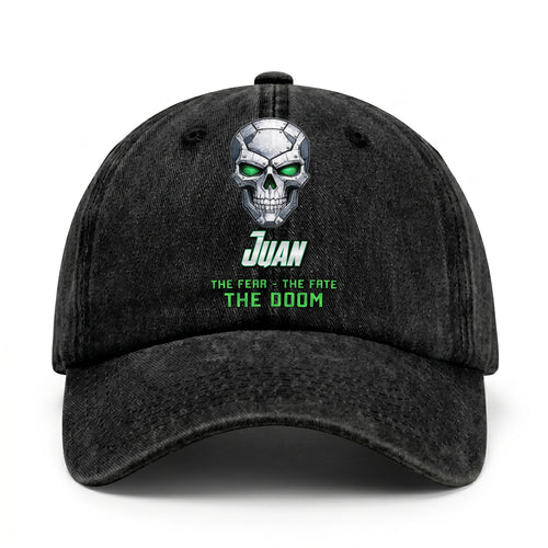 The Fear The Fate The Doom Skull Washed Cap JUAN 13K1 C99PF