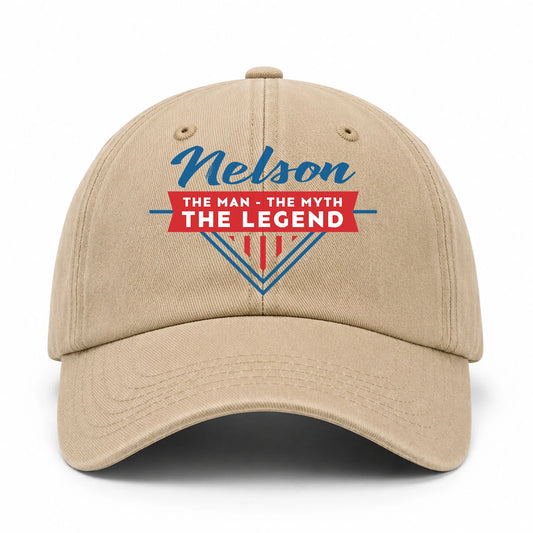 The Man The Myth The Legend Logo Washed Cap NELSON 13K1 C37PF