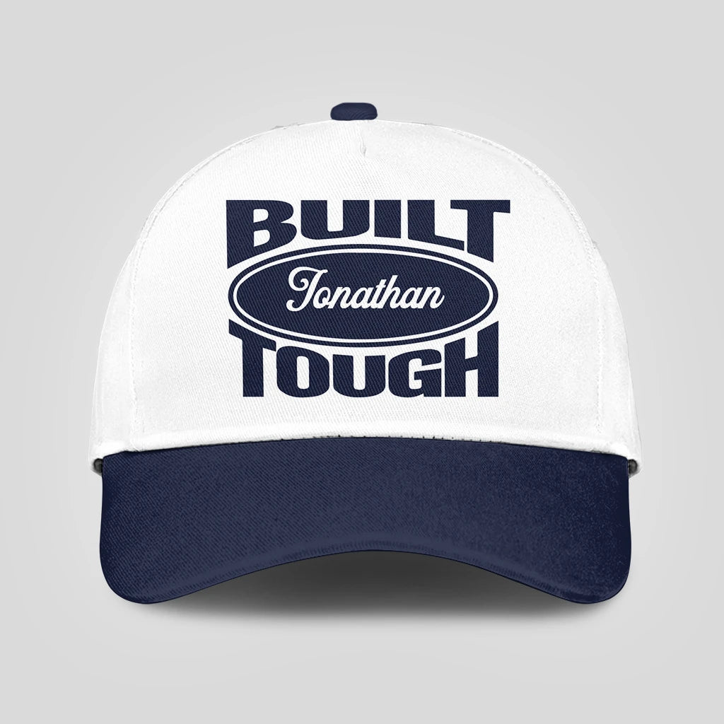 Built Your Name Tough Slogan Blue And White Cap JONATHAN 13K1 C95PF