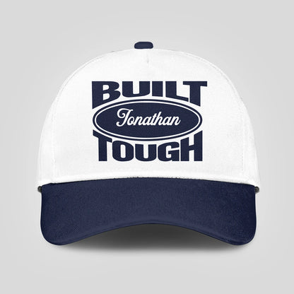 Built Your Name Tough Slogan Blue And White Cap JONATHAN 13K1 C95PF