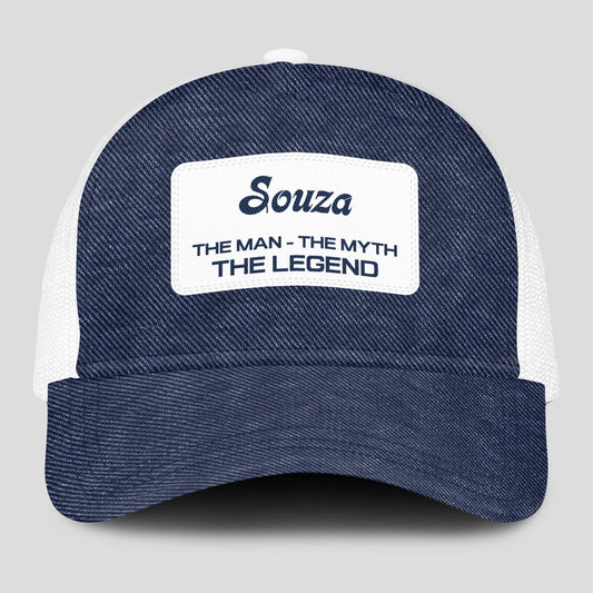 The Man The Myth The Legend Blue Denim Mesh Cap SOUZA 13K1 C194PF