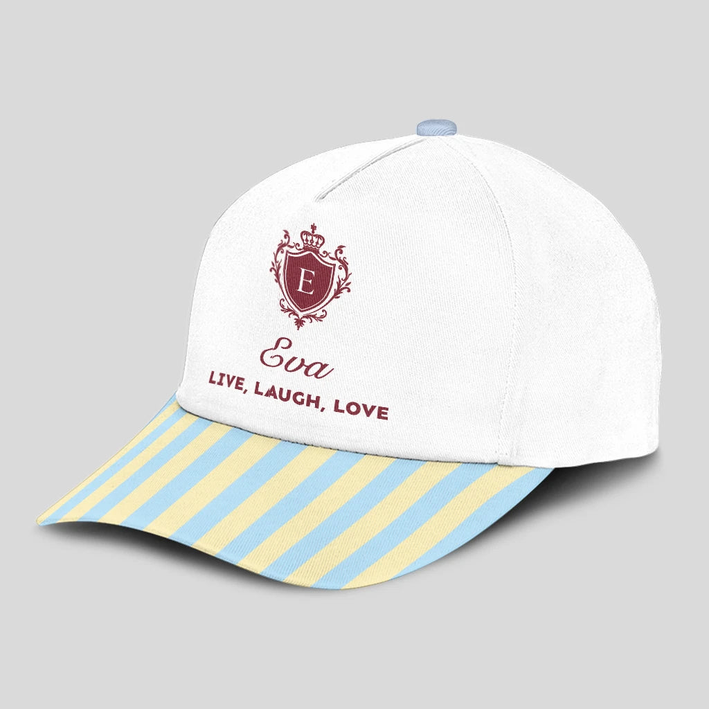 Live Laugh Love Blue And Yellow Luxury Cap EVA 13K1 C121PF