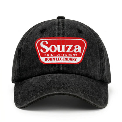 Built Different Born Legendary Red Logo Washed Cap SOUZA 13K1 C63PF