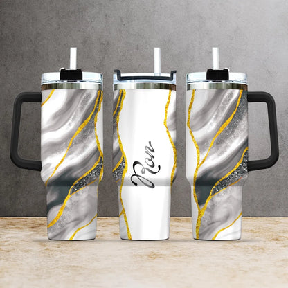 RON 40oz Personalized Tumbler Cup with Straw | Custom Stainless Steel Mug 13K1-TB1