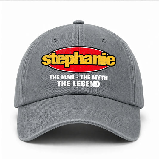 The Man The Myth The Legend Vintage Logo Washed Cap STEPHANIE 13K1 C162PF
