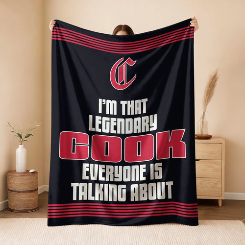 I'm That Legendary Name Dark Red Fleece Blanket COOK 13K1 BK48