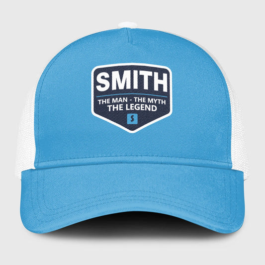 The Man The Myth The Legend Light Blue Mesh Cap SMITH 13K1 C190PF