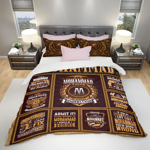 MOHAMMAD Limited Edition Personalized Bedding Set 13K1-BS3