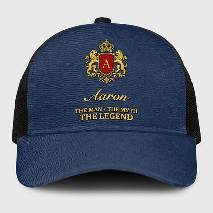 The Man The Myth The Legend Royal Blue Mesh Cap AARON 13K1 C187PF
