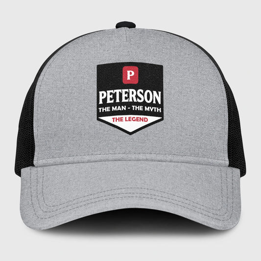 The Man The Myth The Legend Gray Mesh Cap PETERSON 13K1 C189PF