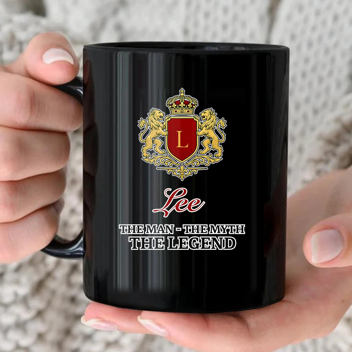 The Man The Myth The Legend Gold Royal Logo Mug LEE 13K1 MG03