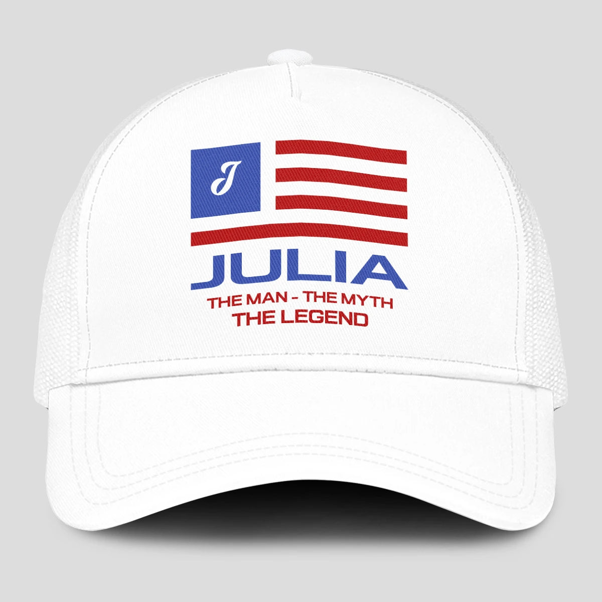 The Man The Myth The Legend America Flag Mesh Cap JULIA 13K1 C193PF