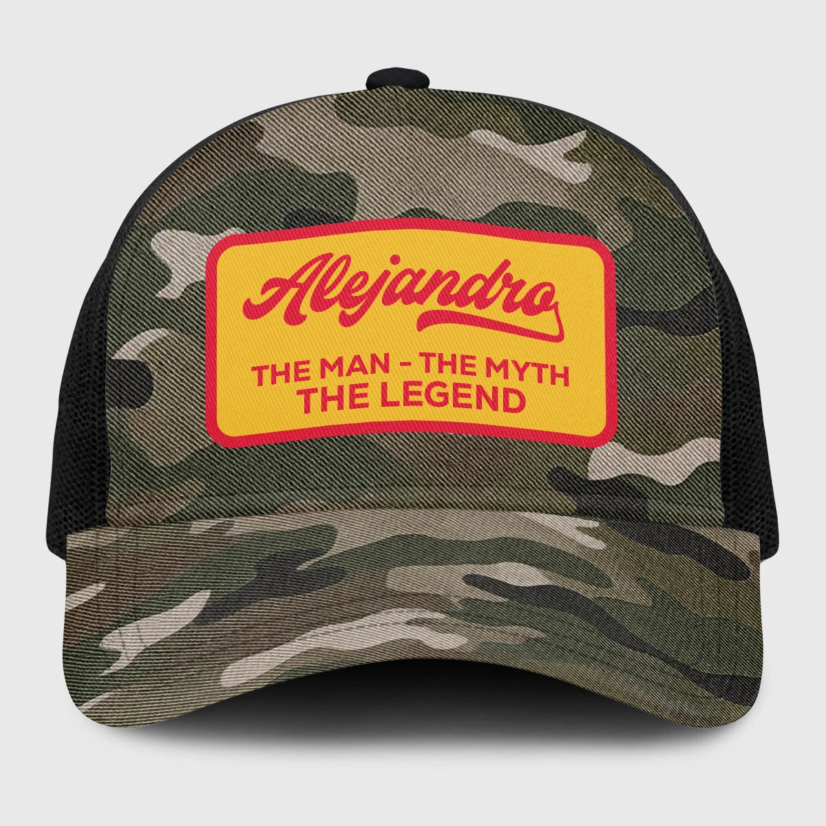 The Man The Myth The Legend Camo Vintage Mesh Cap ALEJANDRO 13K1 C191PF