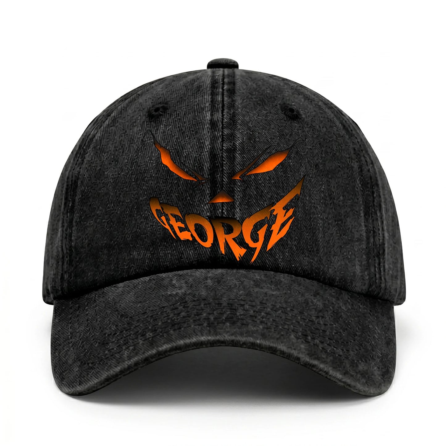 Stay Hungry Pumpkin Chasing Ghosts Funny Washed Cap GEORGE 13K1 C101PF