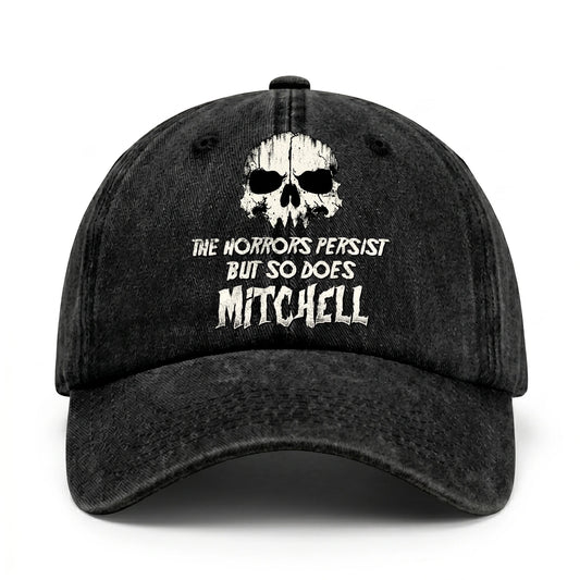 The Horrors Persist But So Does Your Name Cool Skull Washed Cap MITCHELL 13K1 C134PF
