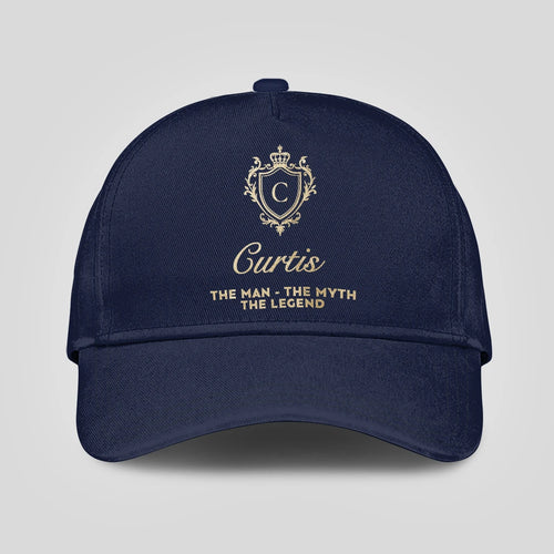 The Man The Myth The Legend Golden Navy Cap CURTIS 13K1 C138PF