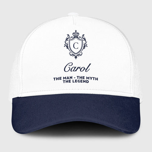 The Man The Myth The Legend Blue And White Baseball Mesh Cap CAROL 13K1 C186PF