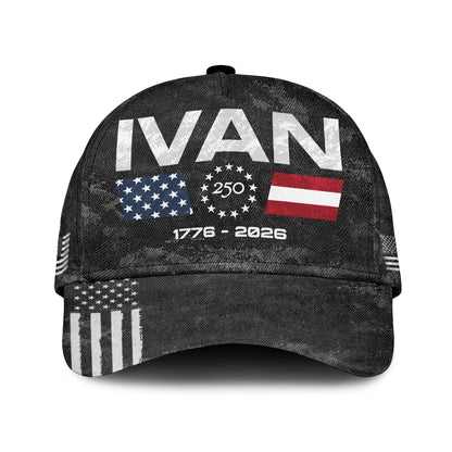 IVAN 13K1-C13PF 250th Anniversary Patriotic Baseball Cap 1776–2026