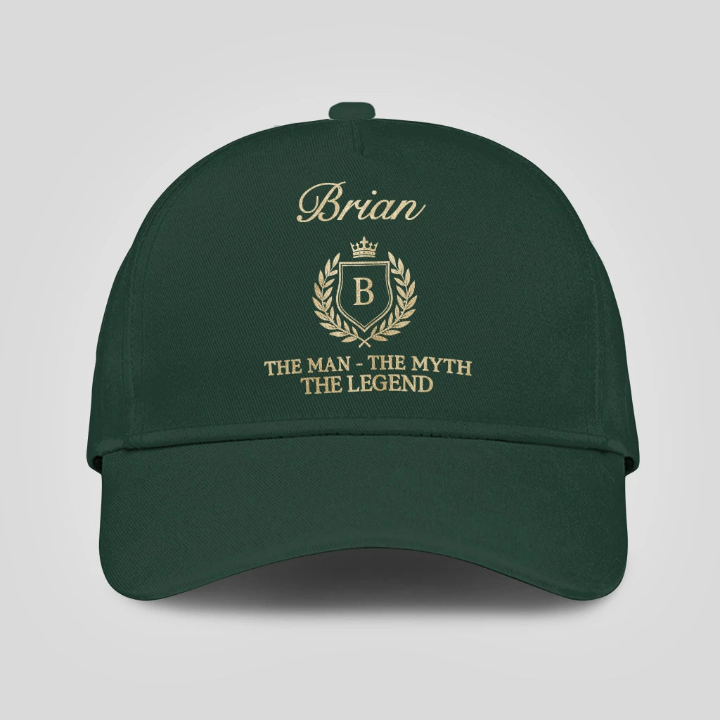 The Man The Myth The Legend Crest Forest Green Cap BRIAN 13K1 C159PF