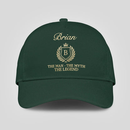 The Man The Myth The Legend Crest Forest Green Cap BRIAN 13K1 C159PF