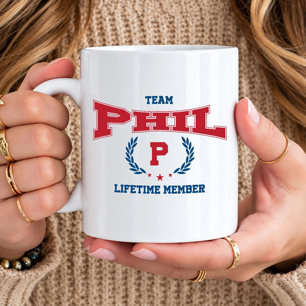Team Your Name Lifetime Member Sporty Mug PHIL 13K1 MG09