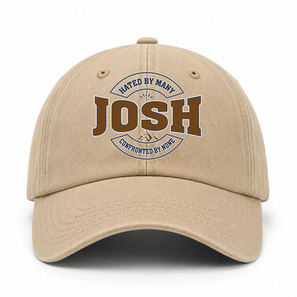 Hated By Many Confronted By None Washed Cap JOSH 13K1 C36PF