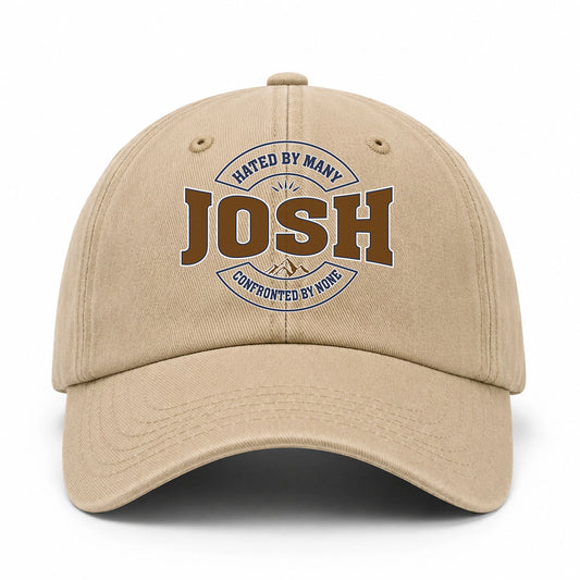 Hated By Many Confronted By None Washed Cap JOSH 13K1 C36PF