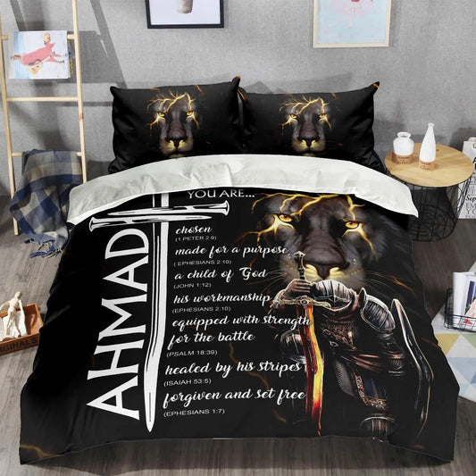 AHMAD Limited Edition Personalized Bedding Set 13K1-BS1
