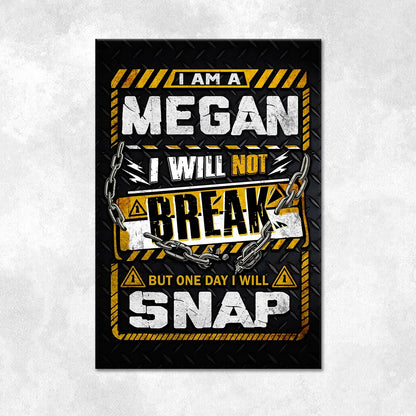 MEGAN Motivational Rug – Black & Yellow Quote Carpet for Living Room 13K1-AR1
