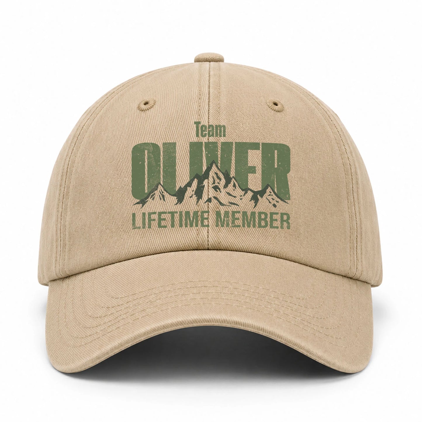 Team Your Name Lifetime Member Mountain Cap OLIVER 13K1 C58PF