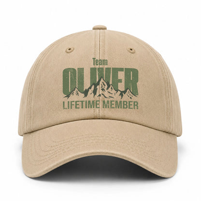 Team Your Name Lifetime Member Mountain Cap OLIVER 13K1 C58PF