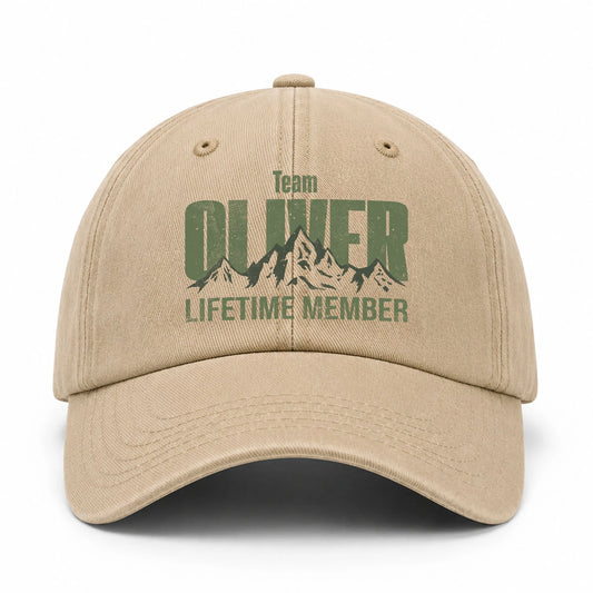 Team Your Name Lifetime Member Mountain Cap OLIVER 13K1 C58PF