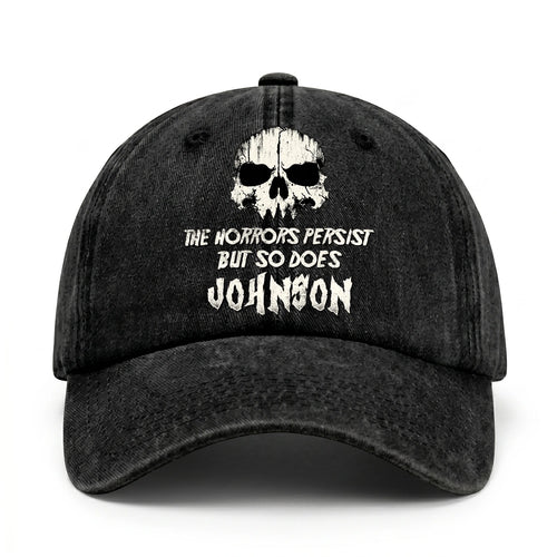 The Horrors Persist But So Does Your Name Cool Skull Washed Cap JOHNSON 13K1 C134PF