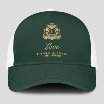 The Man The Myth The Legend Sage Green Mesh Cap LOVE 13K1 C192PF