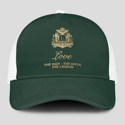 The Man The Myth The Legend Sage Green Mesh Cap LOVE 13K1 C192PF