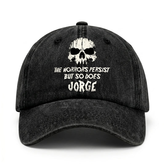 The Horrors Persist But So Does Your Name Cool Skull Washed Cap JORGE 13K1 C134PF