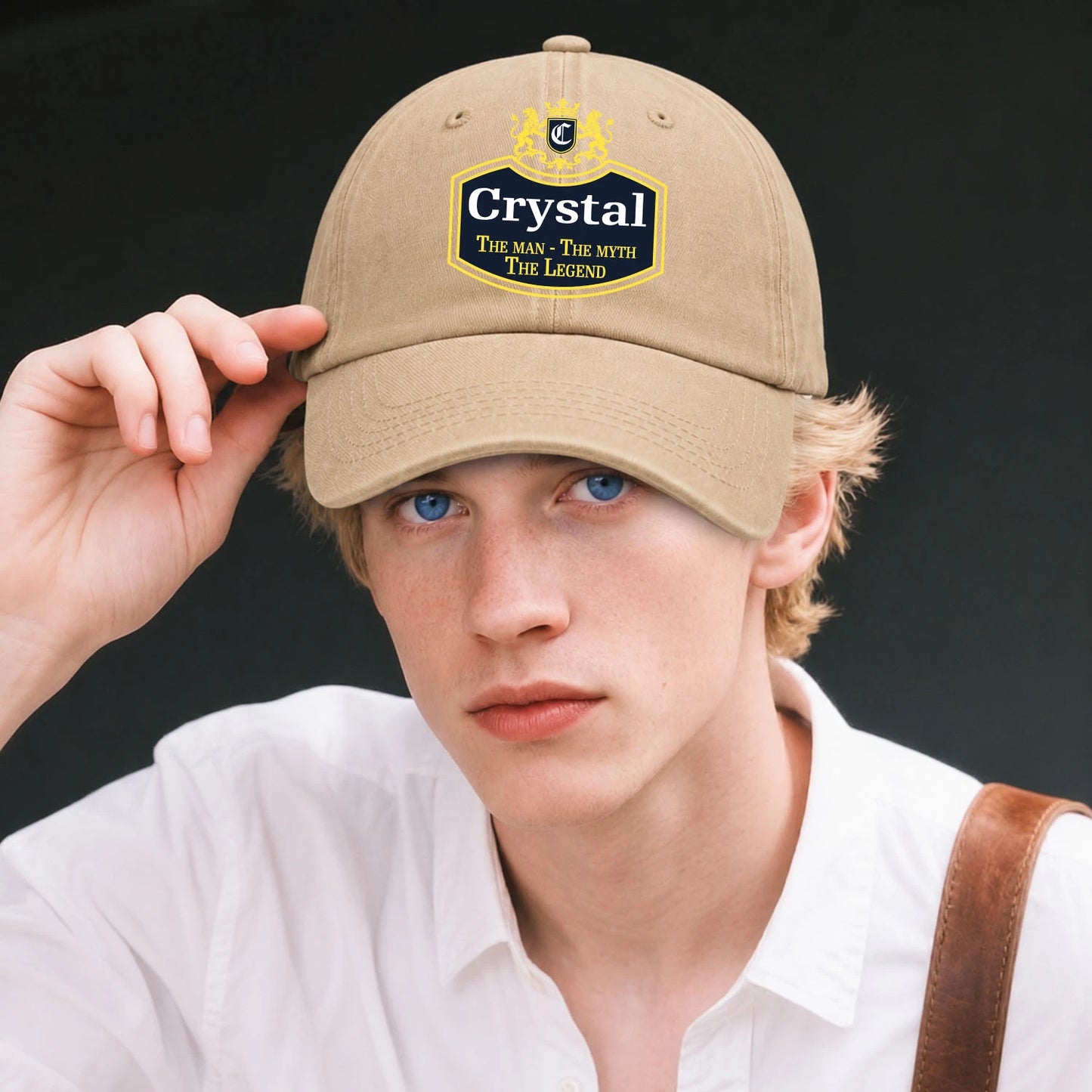 The Man The Myth The Legend Royal Cap CRYSTAL 13K C31PF