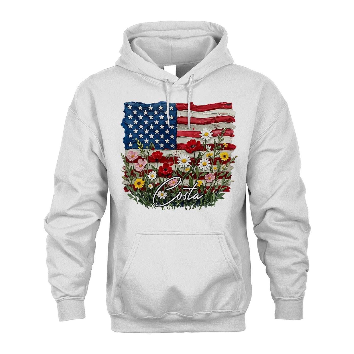 COSTA 13K1-549 Personalize Name - Design American flag and flowers