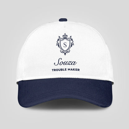 Trouble Maker Funny Blue And White Cap SOUZA 13K1 C152PF