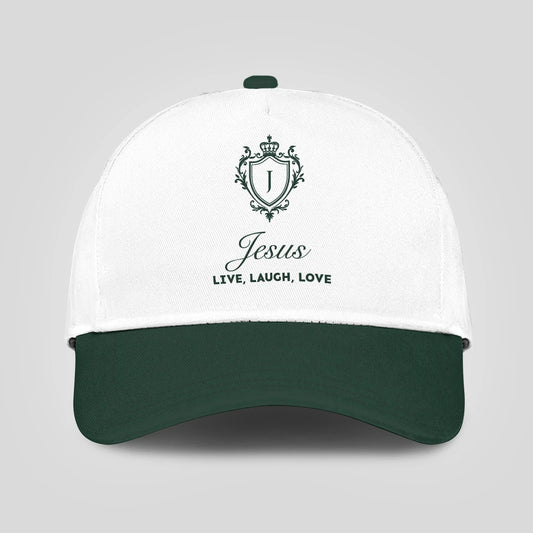 Live Laugh Love Elegant Blue And White Cap JESUS 13K1 C90PF