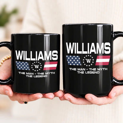 The Man The Myth The Legend Us Flag Mug WILLIAMS 13K1 MG23