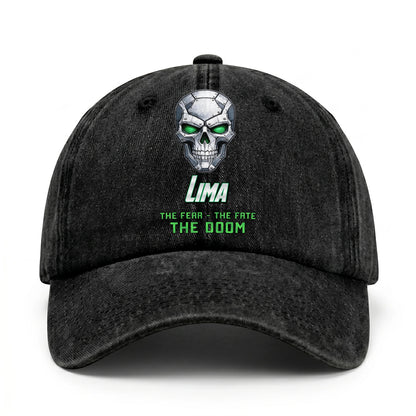 The Fear The Fate The Doom Skull Washed Cap LIMA 13K1 C99PF