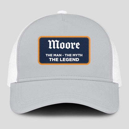 The Man The Myth The Legend Gray Mesh Cap MOORE 13K1 C204PF